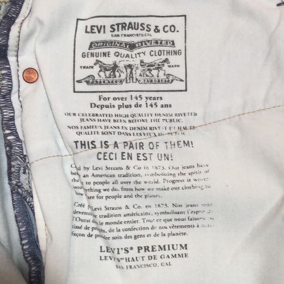 NWT Levi’s 511 Slim Sz 38 Cut-Off Denim Shorts - Picture 12 of 14